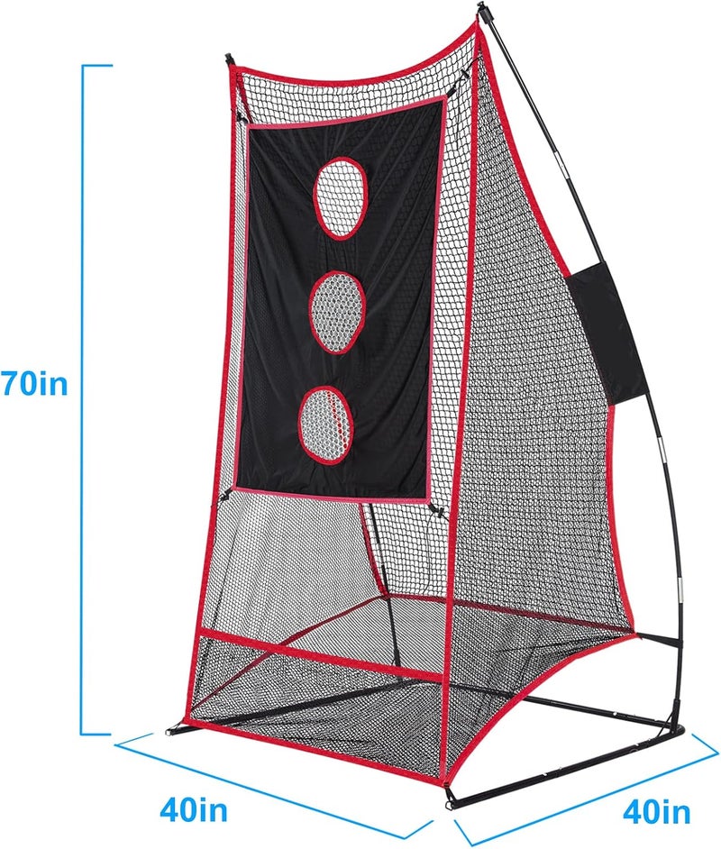 Sharellon Football Kicking Cage - Portable Football Punting Practice Net with 3 Target Cloth - 3x6FT Sports Field Training Set for Youth Kickers & Adults - Image 3